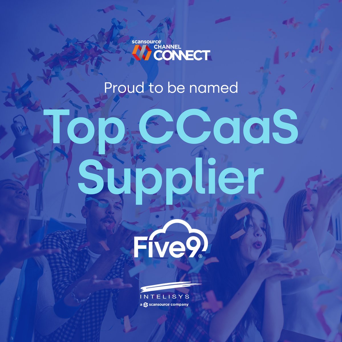 #Five9 has been awarded the 2023 Top CCaaS Supplier Partner Award at the @ScanSource #ChannelConnect2023 in Orlando, Florida. Learn more in this #PressRelease: spr.ly/6013udsTz. #PartnerPowered @IntelisysCorp