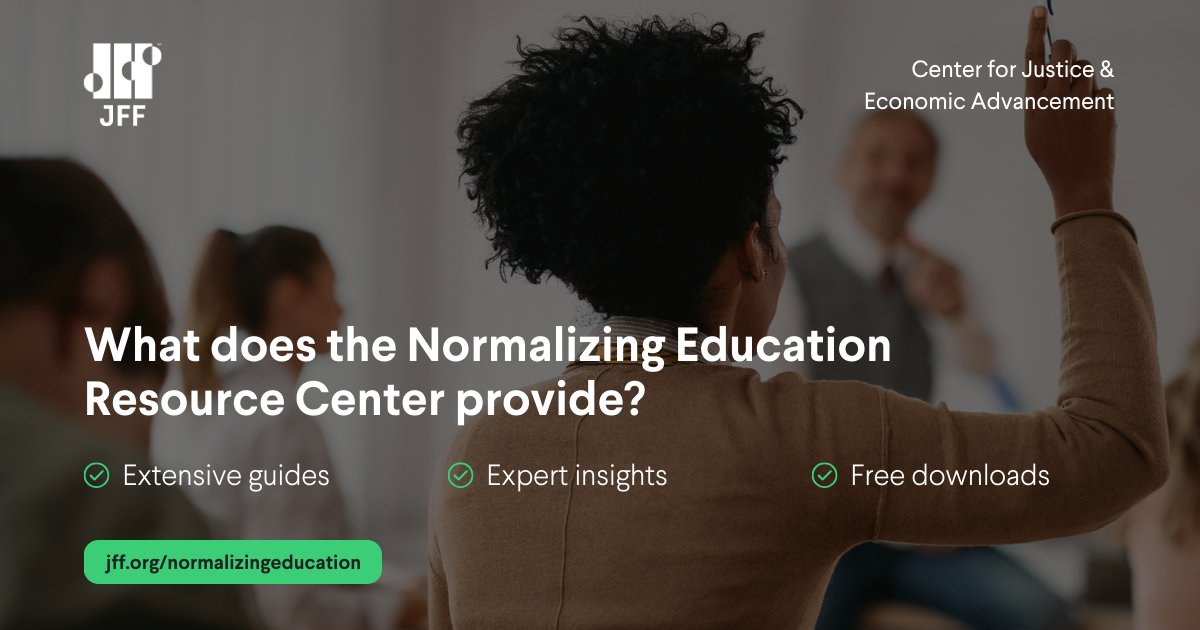 jfftweets's tweet image. JFF’s Center for Justice &amp;amp; Economic Advancement is leading the fight to break down barriers for people w/ records and is helping educators build high-quality #prisoneducation programs. Sign up to be notified when new resources are available. jfflink.org/47wTg3m