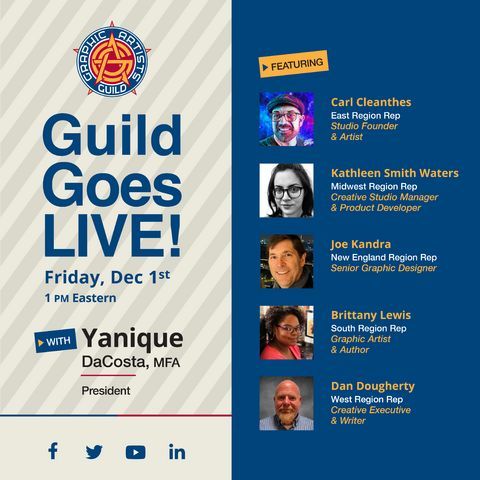 🥁Drum roll please🥁 Because the first Friday of the month means a new Guild Goes LIVE event! 

Don't miss out on this amazing chance to discuss all things art with our amazing regional reps.

Thinking about joining? Use this link to register today: buff.ly/3sukGYf