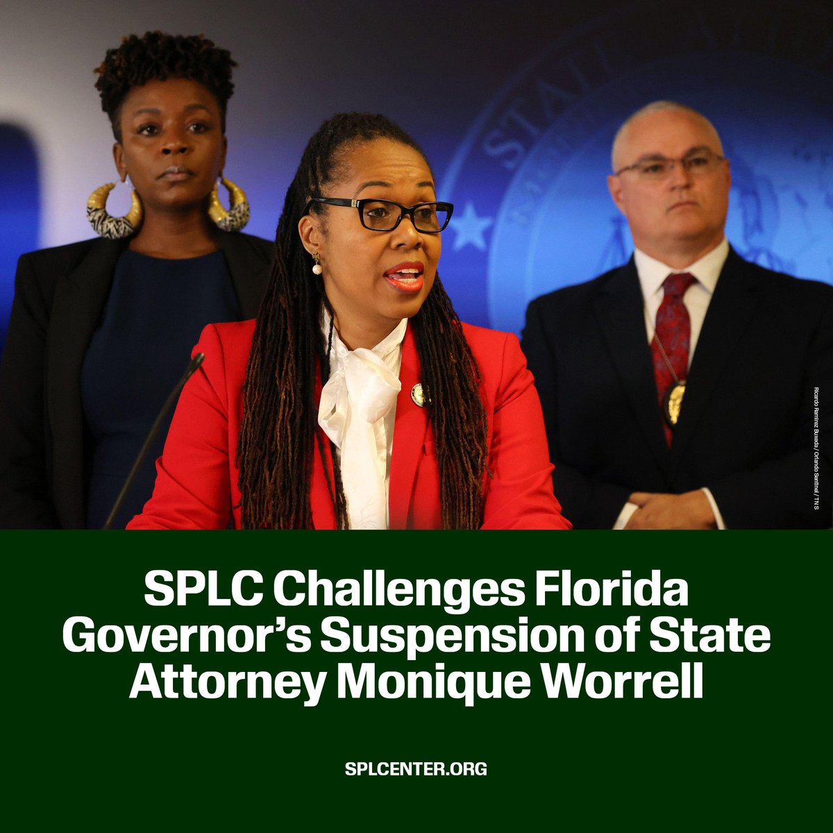 Today, the SPLC filed a complaint challenging Florida Gov. Ron DeSantis’s suspension of State Attorney Monique Worrell, claiming the suspension rejects the will of the voters who elected Worrell and violates their constitutional rights. #VotingRights splcenter.org/presscenter/sp…