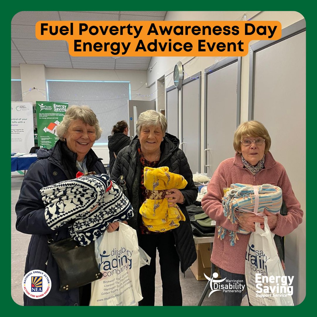 WDPcomms's tweet photo. Thank you to everyone who attended our #FuelPovertyAwarenessDay Energy Advice Event today and thank you to @NEA_UKCharity for supporting our event!
For FREE impartial high-quality energy advice contact our Advisors ☎️ 01925 240064 🖥️ https://t.co/MdTCW2FKP4
#Warrington #FPAD https://t.co/geZoOonzaQ