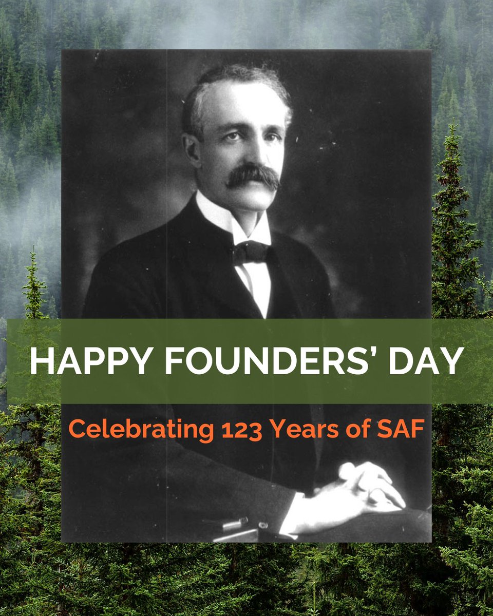 foresters's tweet photo. Happy Founders' Day, SAF! On November 30, 1900, Gifford Pinchot and seven other professional foresters gathered at the Department of Agriculture, which resulted in the formation of the Society of American Foresters. Today we commemorate SAF’s Founders’ Day and 123 years of SAF! https://t.co/HJdjeMQfQz