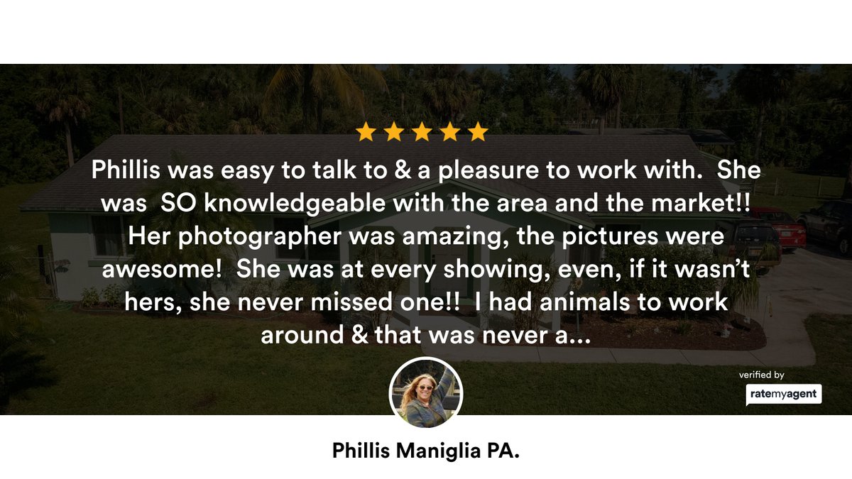 My latest RateMyAgent review in Loxahatchee Groves.
 BK3261713
rma.reviews/tJMi4c2CC013

...
#ratemyagent #realestate #Partnership_Realty_Inc