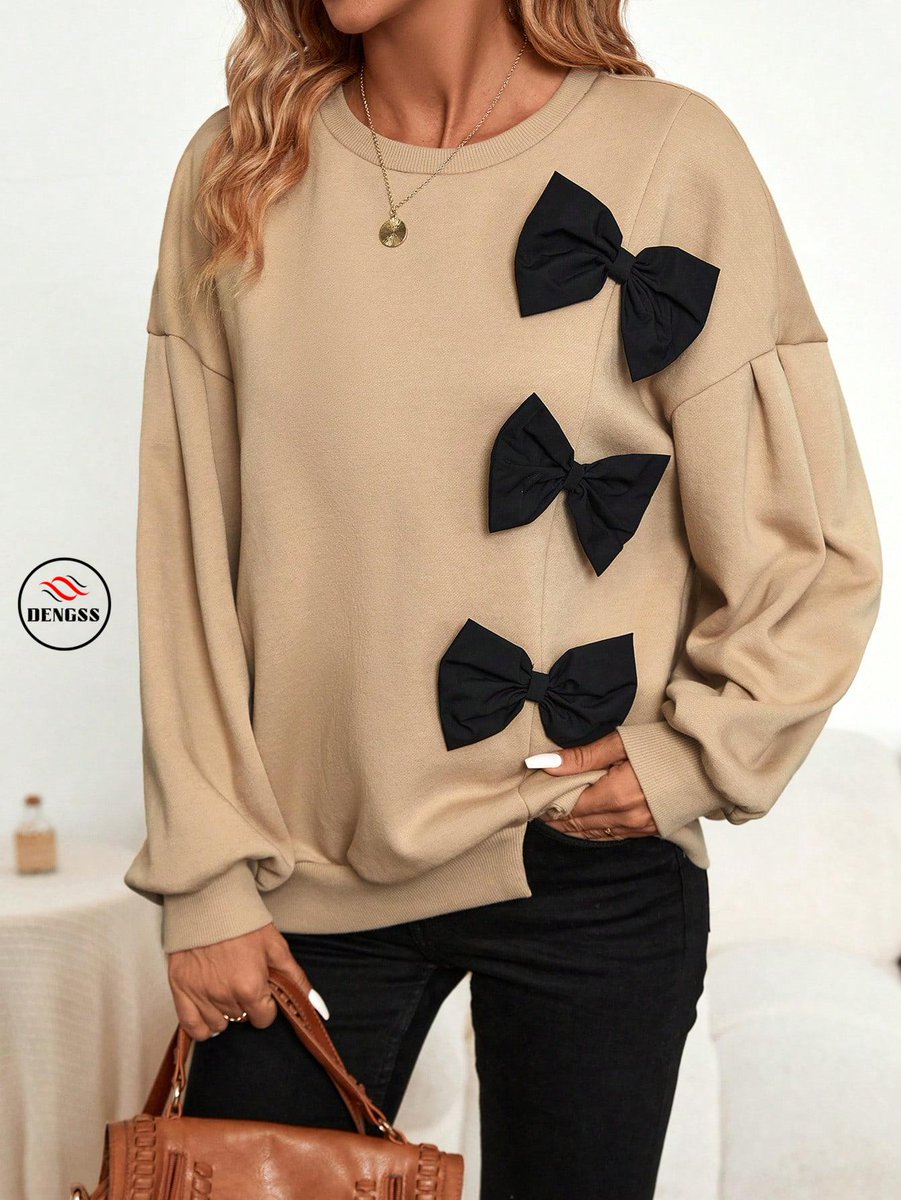 clothing66666's tweet photo. https://t.co/PIDOFf5v7F #DENGSS #fashion #style #love #instagood #like #beautiful #follow #clothing #model #beauty #happy #cute #shoes #shop #DENGSSFASHION
Color: Khaki Style: Casual Pattern Type: Colorblock Details: Big Bow, Bow Front Type: Pullovers Neckline: Round Neck Sle... https://t.co/IAJscQRtFa