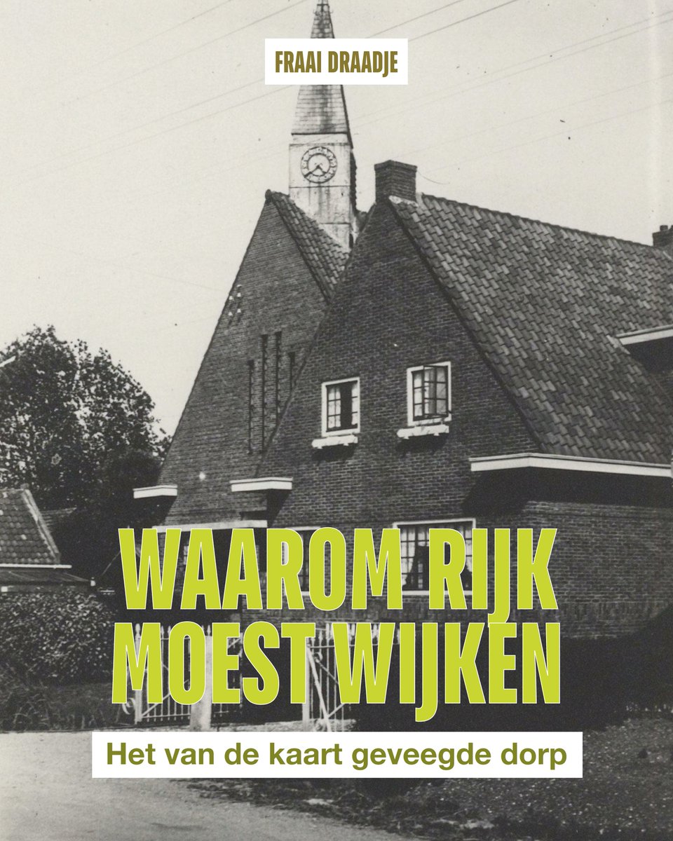 Ik weet dat jullie met smacht hebben zitten wachten op mijn nieuwe Fraaie Draadje. Hier is ’ie. Hij gaat over het dorp Rijk, dat vorige eeuw helemaal werd platgewalst omdat Schiphol moest uitbreiden. Geniet ervan. 💡👇🏼