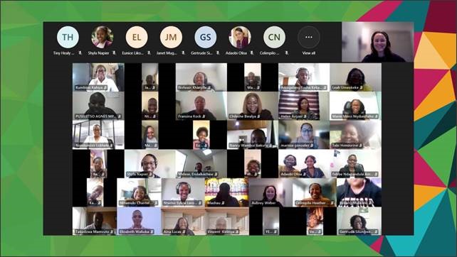MOSAICproj's tweet photo. MOSAIC recently hosted its first ever #virtual HIV Prevention Ambassador TOT w/ 85+ learners representing 49 orgs and 13 countries. 🌍 Shout out 📢 to our dream facilitation team from @fhi360, @LVCTKe, @PangaeaZimbabwe, and @WitsRHI. More on the approach: https://t.co/cX9ERE8Ujx https://t.co/S7gx4WdnoK