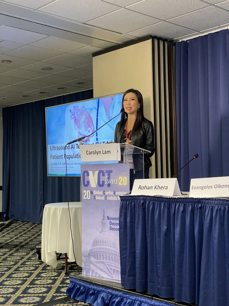 ruey_hu's tweet photo. #AIEcho can be used in several settings, @lamcardio @NUSMedicine tells @CVCTForum:

1️⃣Screening: AI echo can be used for automated case finding, real time echo qualification for trial echo, and trial entry in primary care (“virtual core lab”).

2️⃣Qualification: AI echo can improve the efficiency of echo core labs, standardize reports, and reduce variability of analyses.

3️⃣Follow-Up: AI echo can facilitate deep learning data science and automate longitudinal surveillance.