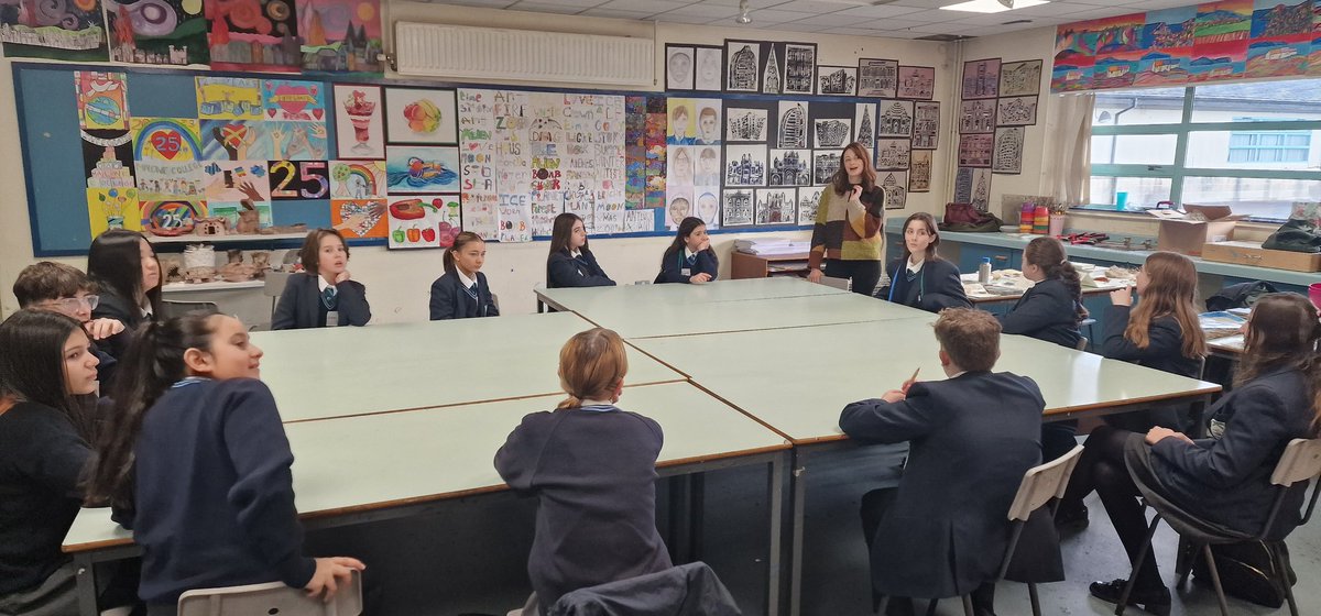 malone_art's tweet photo. We had a fantastic introductory session as part of our #creativeschoolsprogramme . Thank you to the #nationallotteryfunds and the @ArtsCouncilNI for their support  to make this happen! It looks like it's going to be  a great project! @IEFNI @UrbanVillagesNI @MaloneCollege https://t.co/ksVWSEXGyI