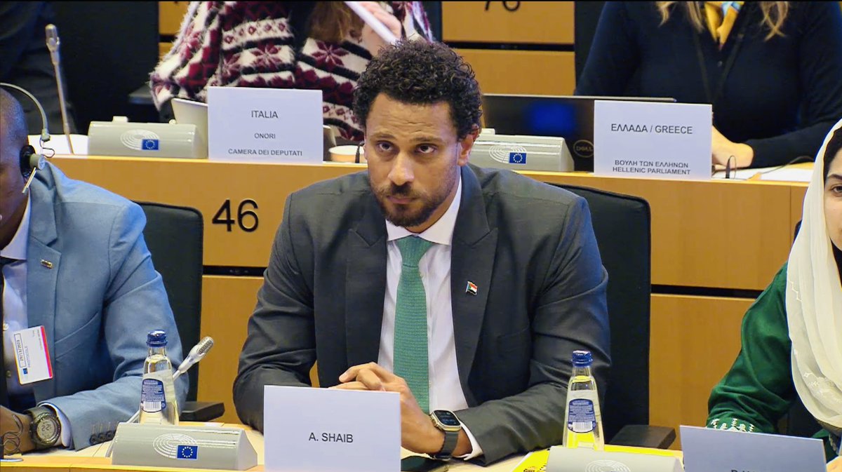 AAshaib's tweet photo. Privileged to address the #European Parliament in Brussels at the High Level Conference on the 75th Anniversary of the Universal Declaration of #HumanRights. I discussed #Sudan's Humanitarian Crisis &amp; its Regional Impact on Nov 29, 2023. Delighted to share my speech. https://t.co/kiIaKHu97Z