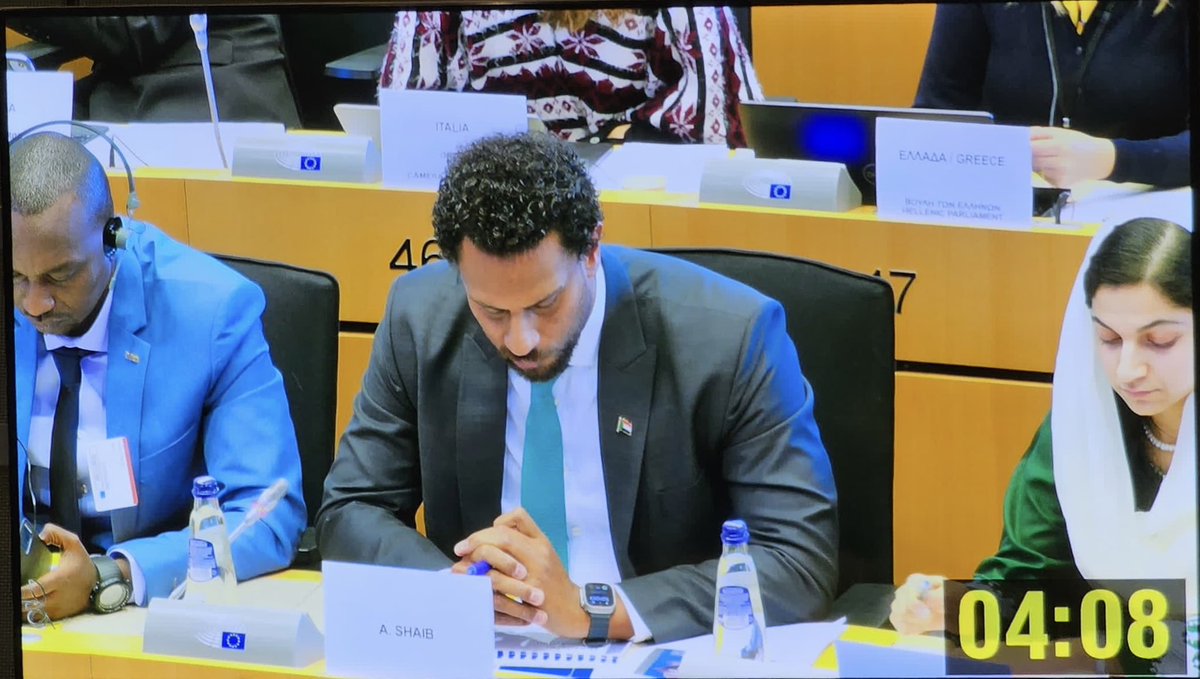 AAshaib's tweet photo. Privileged to address the #European Parliament in Brussels at the High Level Conference on the 75th Anniversary of the Universal Declaration of #HumanRights. I discussed #Sudan's Humanitarian Crisis &amp; its Regional Impact on Nov 29, 2023. Delighted to share my speech. https://t.co/kiIaKHu97Z