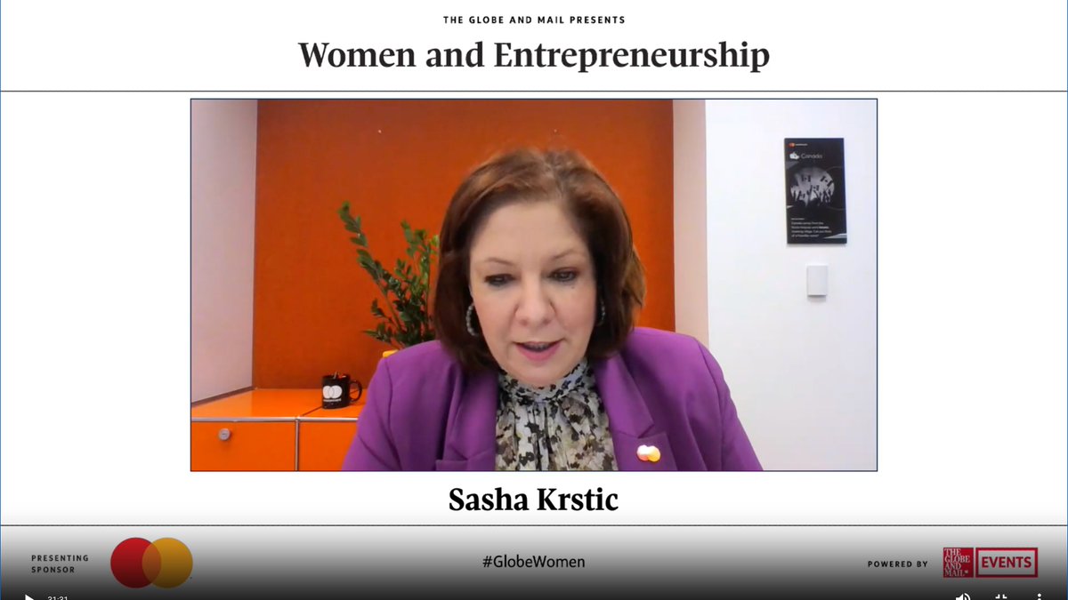 <a href="/channay/">Channa Ys</a> <a href="/globeandmail/">The Globe and Mail</a> <a href="/MastercardCA/">Mastercard Canada</a> <a href="/jogriffiths/">Joanna Griffiths</a> @knixwear <a href="/Proprlifestyle/">Propr Life + Style</a> <a href="/akkarala/">Sarabeth Holden</a> <a href="/redtapebrewery/">redtapebrewery</a> Globally in 2020, there were billions of dollars given out to entrepreneurs and female founders only received 2.3% of that funding from venture capital funds. That’s not enough.

Sasha Krstic, President, <a href="/MastercardCA/">Mastercard Canada</a> 
#GlobeWomen