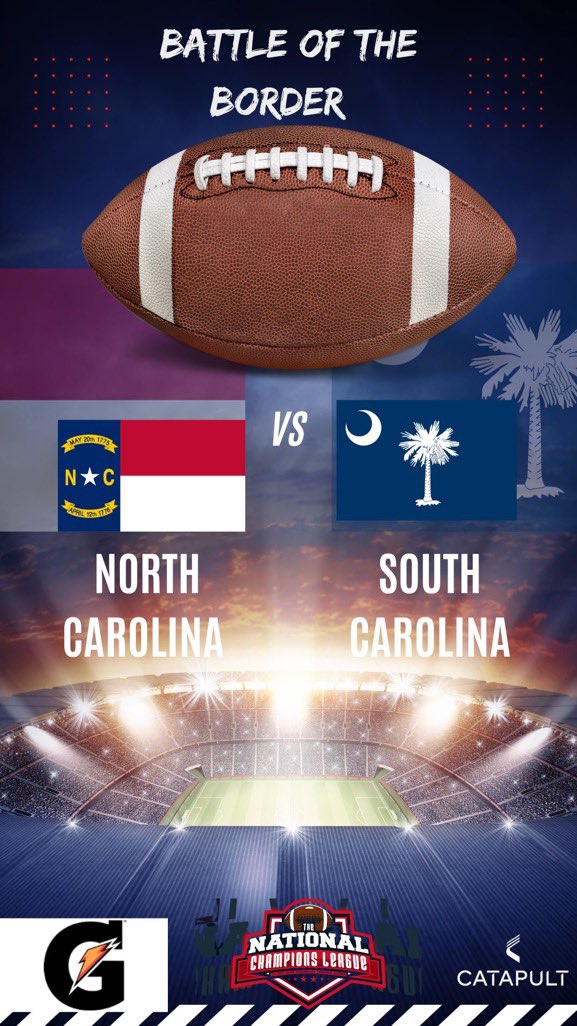 I’m happy the announce that I will be playing in the Battle Of The Border NC vs SC all star game.
Thank you <a href="/ChrisGriggs9/">Coach Chris "Ace" Griggs</a> for the invite <a href="/TheNCLAA/">The National Champions League</a> <a href="/NAHSJacketFB/">NA Football</a>