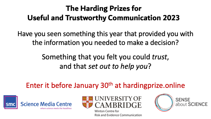 Here's your chance to celebrate the best in communication! And each Harding Prize is worth £3,141.59 - geddit? We've had great past winners - now whose turn will it be? hardingprize.online
