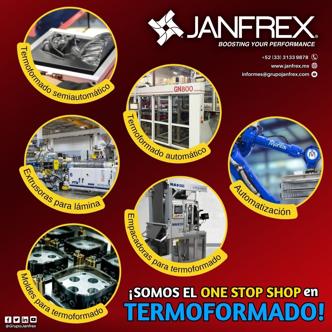 JanfrexMx's tweet photo. ¿Buscas la mejor tecnología en TERMOFORMADO? ¡La encuentras aquí! 💪 Somos tu One Stop Shop, ofreciendo todo lo que necesitas para llevar tu producción al siguiente nivel. 🚀

➡ Descubre más en: https://t.co/jiucJhXSMD https://t.co/3LuTocQb3n