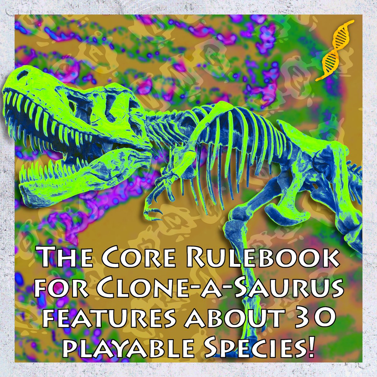 CloneaSaurusMG's tweet photo. Did you know that the Core Game for #CloneaSaurus will feature 30 PLAYABLE Prehistoric Species?! 

30 UNIQUE and PLAYABLE SPECIES!

Wanna know which Prehistoric Animals we will have available for launch? 

1 RT = 1 Species revealed per week! Featuring @hongli64 art 😏 https://t.co/AvN18l7ZQk