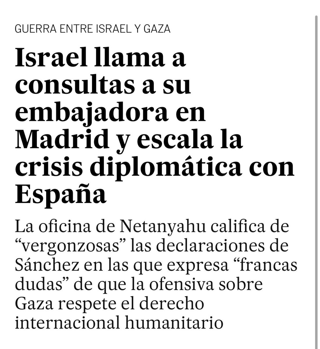 ManuPineda's tweet photo. 🇵🇸 No deberíamos haber dado opción al régimen israelí a retirar a su embajadora ante España, debía haber sido nuestro gobierno quien la expulsara. Tenemos que romper todo tipo de relación con este régimen genocida, hoy mejor que mañana. Llegamos tarde, que no pase un minuto más sin impulsar sanciones  y un embargo de armas.

Esta no es una cuestión partidista. Es una cuestión de derecho internacional y de humanidad. #Palestina no está sola, no miraremos a otro lado ante este genocidio.

#CeaseFireNow #GazaGenocide