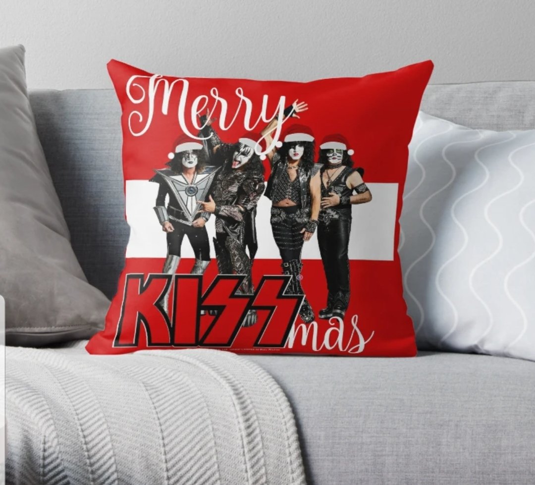 KISSFan4vr's tweet photo. Time to get your KISSmas pillows! 20% off right now!  Officially Licensed Fan Art! #KISSARMY #KISSARMYROCKS https://t.co/CgJ2zHl93w https://t.co/Kwz7i0l8ZQ