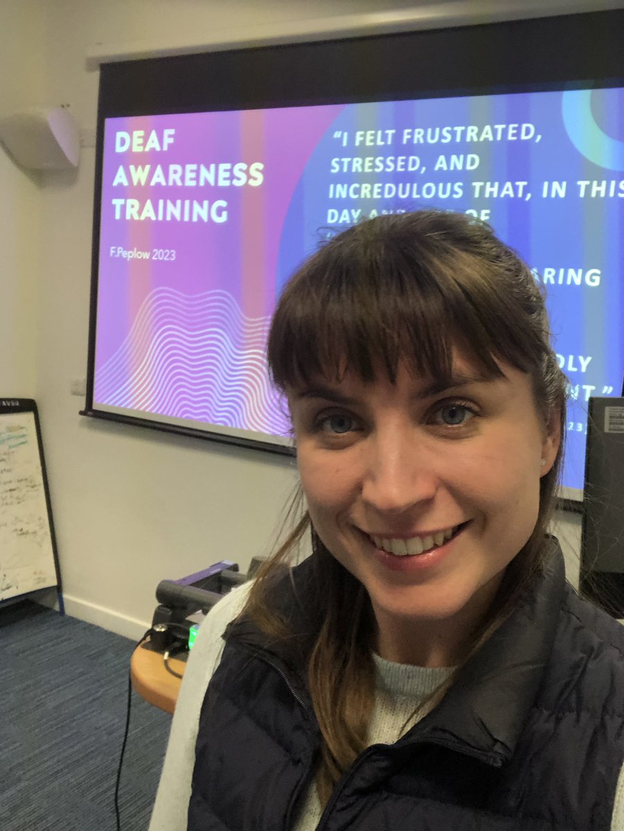 Really enjoyed discussing deaf awareness and ableism with the King’s College, London, BSc physio students today. Lovely to teach such engaged and enthusiastic students. Thanks for having me!
