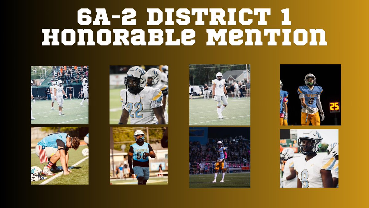 Honorable Mention Honors: Caysey Smith, Rome Primus, Jamar McCrary, James Keenum, Caden Daniels, Xavier Christon, Wayne Stewart, Mykel Ford.