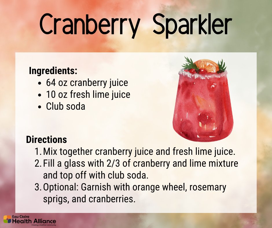 ecalliance's tweet photo. Try out these non-alcoholic drinks at your holiday get together!
The end of the year can be one of the hardest times to stay sober. Having non-alcoholic drinks available for those who prefer not to drink can make everyone more comfortable and reduce social pressure to drink. https://t.co/TUElvIQVMm
