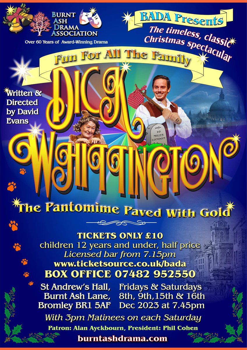 drama_ash's tweet photo. ONE WEEK TO GO!  Dick Whittington is brought to life by @drama_ash soon.  Get your £10 and £5 tickets from https://t.co/tMhTjfDgbT 
This may interest you or your members @Bromleyfc @BromleyLadiesFC @bromleycyclists @BromLibraries @OfficialBYMT @BromleyLibDems @BromMindfulness https://t.co/J0y186S3hR