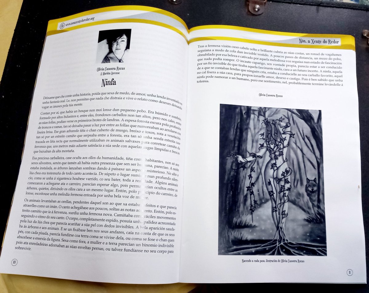 LivOcr's tweet photo. Relato y dibujo con los que colaboro en el número 12 de la revista Nós, a Xente do Redor 

#revista #relato #poesia #cultura #galicia #oliviacrozas #arte #artista #escritora #galego #leeresvivir #leer #ninfa #dibujo #drawing #FelizJueves https://t.co/8tT1oCKtz4