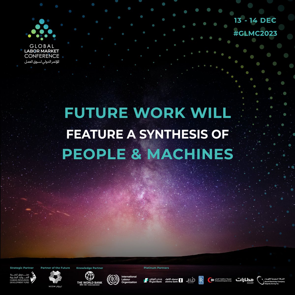 Global_LMC's tweet photo. According to labor market trends, there's a shift towards collaboration between humans and #AI. Rather than automation replacing human labor, future work will feature a synthesis of people & machines! #GLMC2023 aims to explore various labor market insights: https://t.co/J8Qy5jP0rH