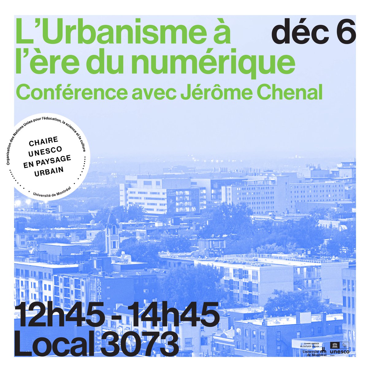 Another conference with Jérôme Chenal and Prof. Shin Koseki happening next Wednesday at UdeM's Faculty of Environmental Design/Aménagement, on the theme of Urban Planning in the Digital Age.

👉 More details here: lnkd.in/eUjXk5Mc