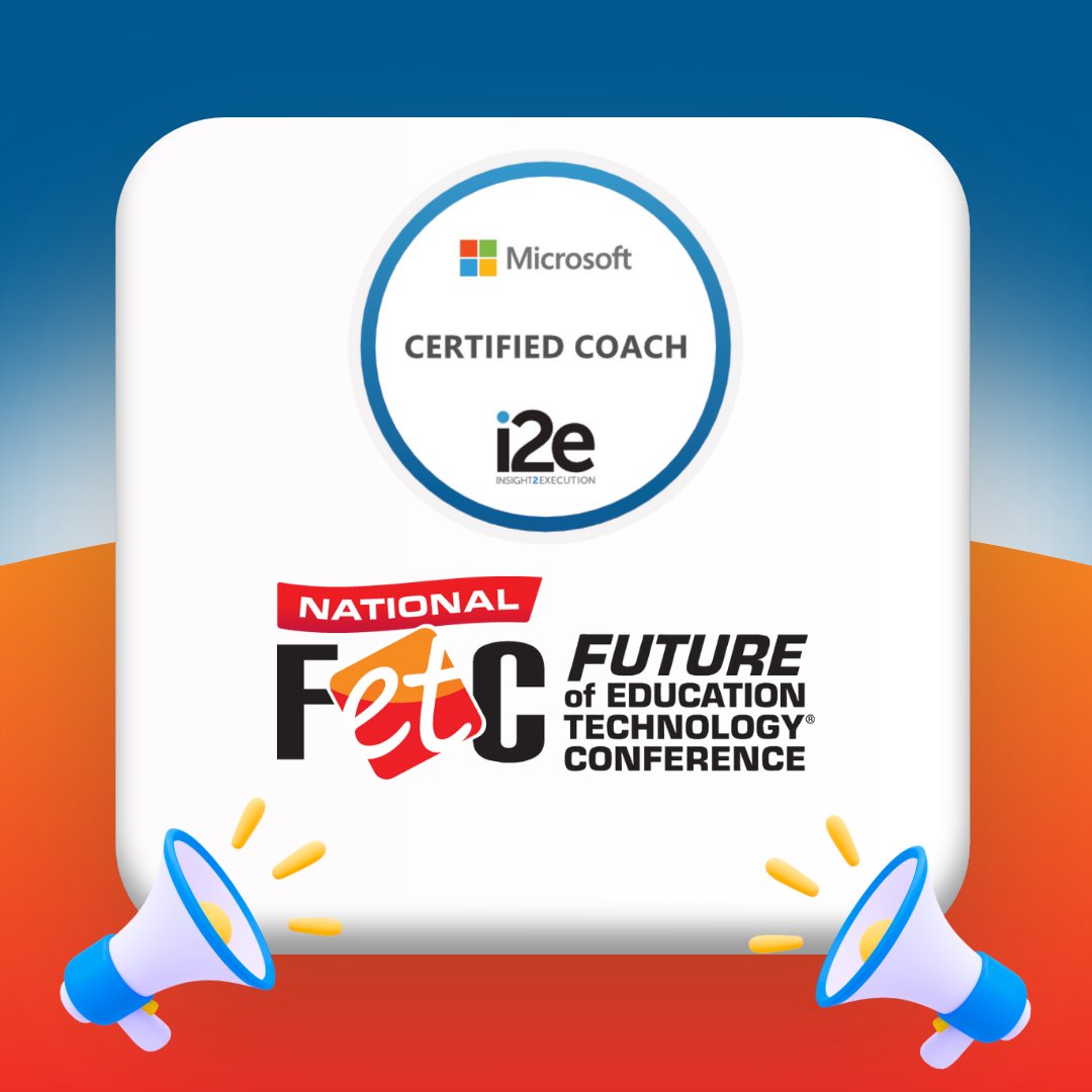 🥁 Drum roll, please! We're beyond excited to share our official partnership with @FETC. 🎊 And wait, it gets better! The #i2eEDU team is offering a Microsoft Certified Coaching cohort to kick-off the #FETC conference in sunny Orlando! ☀️You get two epic days of learning,