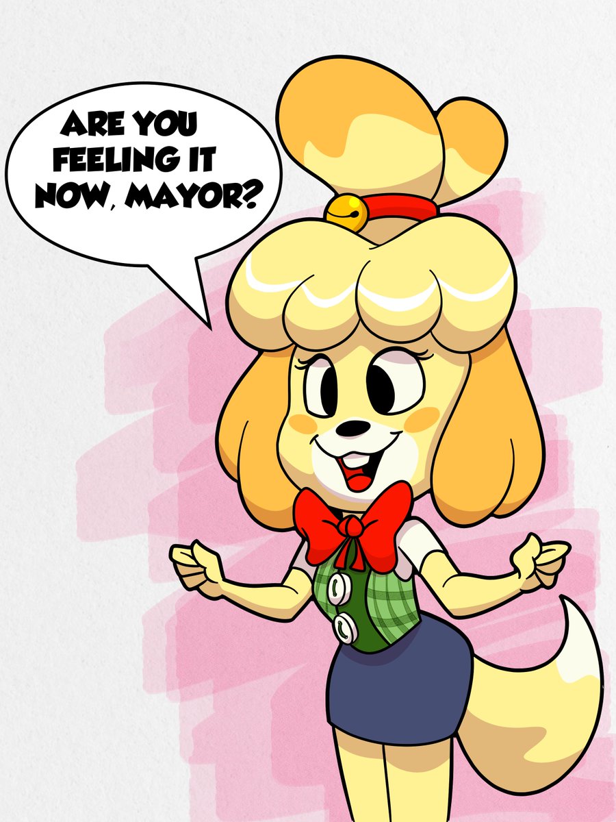 AnimationMopey's tweet photo. Had my last brain cell think about Animal Crossing and Spongebob.
Mayor: "So Isabelle....you wanna know if I'm feeeling it?!"
#Isabelle #animalcrossing #Nintendo #Spongebobreference #digitalart #Fanart #yellowdoggo https://t.co/M45bPlSnGI