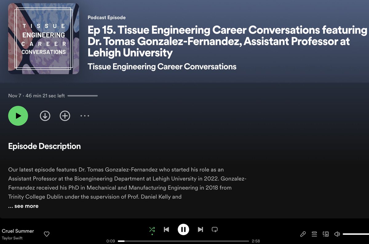 GVNlab's tweet photo. "Career Conversations" follows a unique group of speakers through the different career options available to early career #bioengineers!  Episodes can be found on our website https://t.co/5xNiBlGI3I or @Spotify / @AppleMusic: https://t.co/VgMmvATvef https://t.co/3JgpA9RdgB