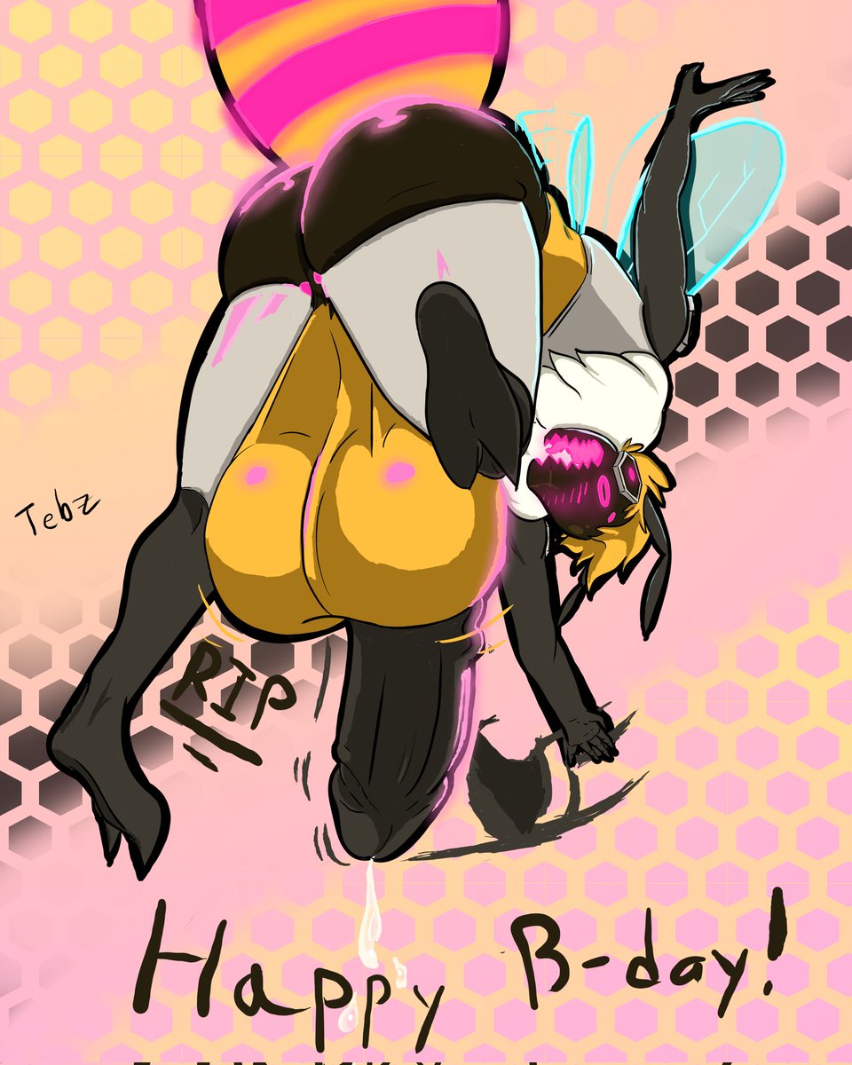 Happy 🐝-day to <a href="/LightningFire12/">lightningfire.bsky.social -- 小粉大腿洛奇亚 ✨</a>!
Looks like RGBee may need some help flying with his new attachments~