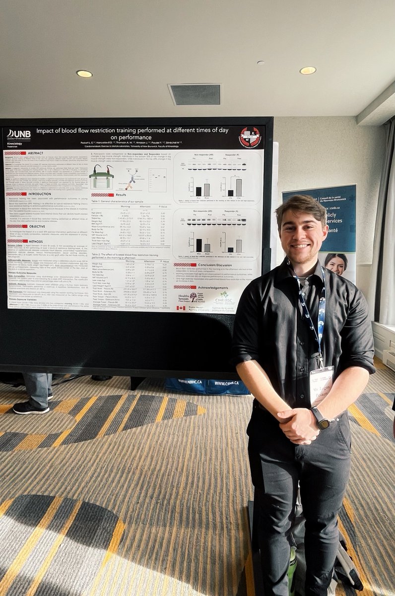 CELLAB (@unb_cellab) on Twitter photo Logan Peskett, undergraduate honours student, presented his honours research project "Impact of Blood Flow Restriction Training Performed at Different Times of Day on Performance" at the ResearchNB #HRW2023 <a href="/NBHRF/">ResearchNB | RechercheNB</a>. Great work,<a href="/LoganPeskett/">Logan Peskett</a>! 🏋️🧪 Logan Peskett, undergraduate honours student, presented his honours research project "Impact of Blood Flow Restriction Training Performed at Different Times of Day on Performance" at the ResearchNB #HRW2023 <a href="/NBHRF/">ResearchNB | RechercheNB</a>. Great work,<a href="/LoganPeskett/">Logan Peskett</a>! 🏋️🧪