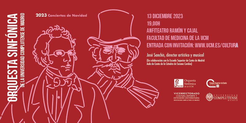Cultura Complutense (@culturacomplu) on Twitter photo Conciertos de #Navidad de la #Orquesta Sinfónica de la <a href="/unicomplutense/">Complutense</a>
🗓️ 12 y 13 de diciembre
🕖 19:00h
📌 Anfiteatro Ramón y Cajal. Facultad de Medicina
🎟️ Entrada con invitación
👉Martes 12: eventos.ucm.es/108303/detail/…
👉Miércoles 13: eventos.ucm.es/108342/detail/…
#MúsicaUCM #gratis Conciertos de #Navidad de la #Orquesta Sinfónica de la <a href="/unicomplutense/">Complutense</a>
🗓️ 12 y 13 de diciembre
🕖 19:00h
📌 Anfiteatro Ramón y Cajal. Facultad de Medicina
🎟️ Entrada con invitación
👉Martes 12: eventos.ucm.es/108303/detail/…
👉Miércoles 13: eventos.ucm.es/108342/detail/…
#MúsicaUCM #gratis