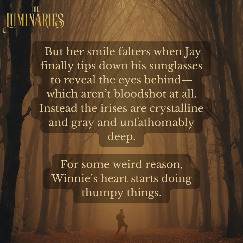 Cut scene from #TheLuminaries coming to your inboxes on Monday, featuring plenty of #UghJay and #WinnieWednesday awkwardness.

Make sure you're subscribed: luminerds.substack.com