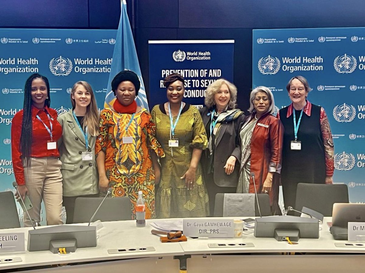 womeninGH's tweet photo. π Today at the WHO Prevention & Response to Sexual Misconduct conference, #WomeninGH showcased the pivotal role of women health workers and organizations in tackling misconduct.
Thanks to @WHO for inviting us!
Let's unite for a safer world for women! https://t.co/LKHG15Zo1p