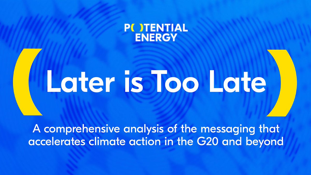 We set out to understand how better messaging can motivate people into climate action. And to do it, we looked to the messenger we can trust: the data.

Want to learn how we can be more effective climate communicators? See what the data is telling us. 
potentialenergycoalition.org/global-report/…