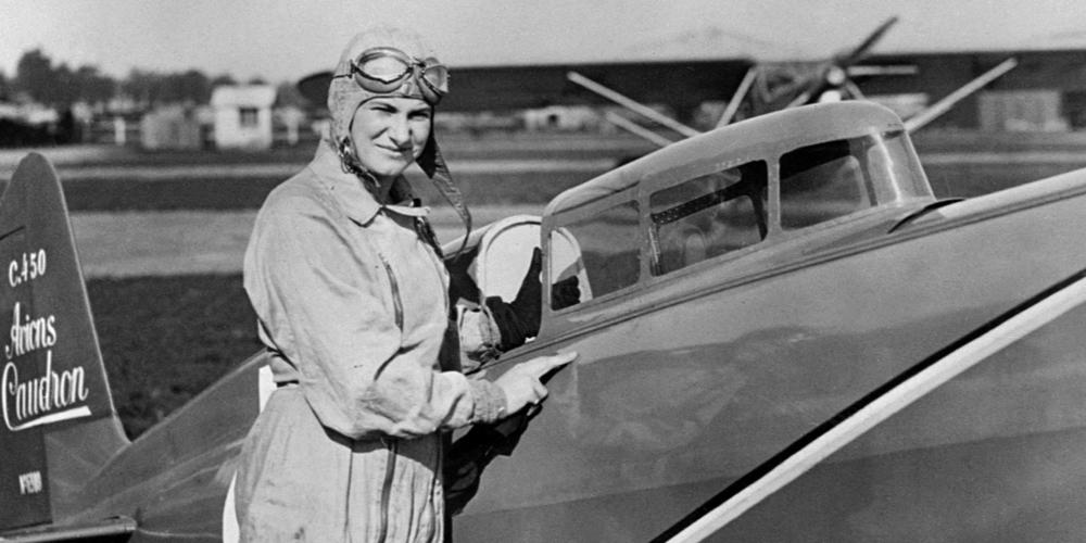 TodayBackThen_'s tweet photo. ✈️🌟 #OnThisDay in 1934, the world lost pioneering aviatrix Hélène Boucher at just 26. She dazzled the skies with her world record for speed over 1000 km. Her legacy as a trailblazing female pilot remains an inspiration. #HélèneBoucher #AviationHistory #WomenInAviation 🚀💫 https://t.co/wAuJyAvRxa