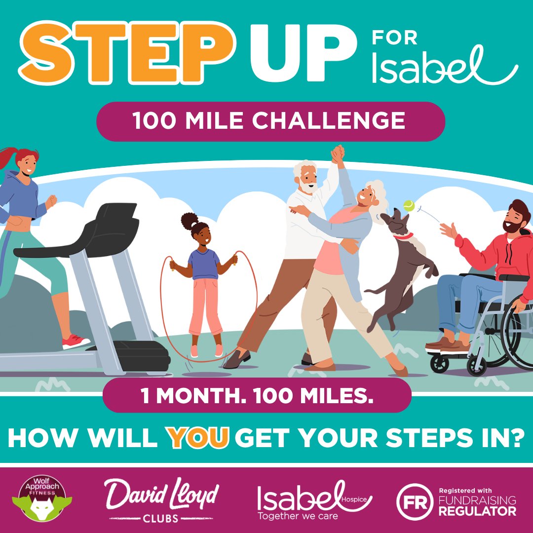 👩‍⚕️ Did you know that on average, an Isabel Hospice nurse walks 8000 steps per shift? 👟 If you think you can keep up with our nurses, and want to help support the care they provide, simply sign up and walk a total of 100 miles starting from this January. isabelhospice.org.uk/stepup