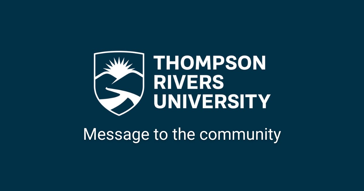 It is with great sadness that three TRU students were involved in yesterday’s tragic crash near the Kamloops campus. This is a time to support one another. 

Full message: tru.ca/current

#myTRU #ThompsonRiversUniversity #TRU