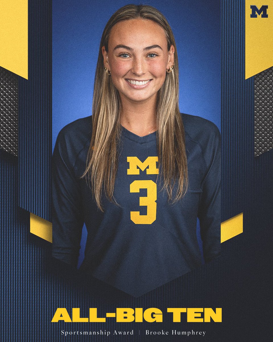 umichvball's tweet photo. Great Teammate, Better Person

Congrats to Brooke Humphrey on earning the Sportsmanship Award this season! 

#GoBlue https://t.co/bycIzg6XlJ