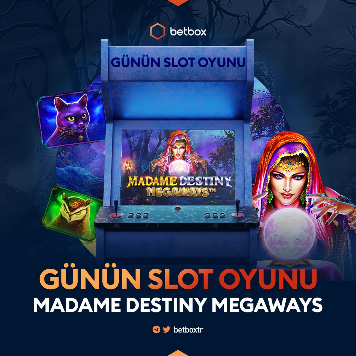 🎰Betbox Günün Slot Oyunu🎰 👑 MADAME DESTINY MEGAWAYS 👑 ☄️ Pragmatic Play'in en sevilen slot oyunları sizlerle. Yüksek çarpanlar ile yüksek kazançlar sizi bekliyor.☄️ ✅ Box her zaman kazandırır. bit.ly/3r1FoOB