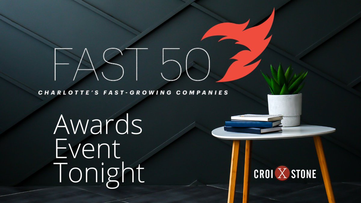 croixstone's tweet photo. The @CBJnewsroom will reveal its 2023 Fast 50 rankings during a special awards event in uptown #Charlotte TONIGHT! Croixstone is honored to be named one of the Charlotte region's 50 fastest-growing private companies for the 2nd year in a row by the CBJ!
#Fast50 https://t.co/Rl3znzrdQr