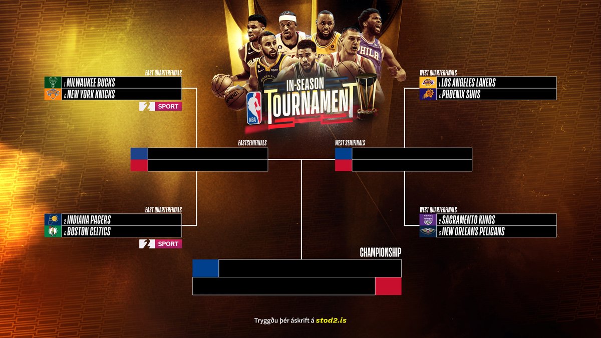 Það eru 8 NBA lið eftir af 30 í þessari mögnuðu Bikarkeppni. Ert þú ekki til í enn meiri NBA? Ekki missa af In-Season Tournament í kvöld