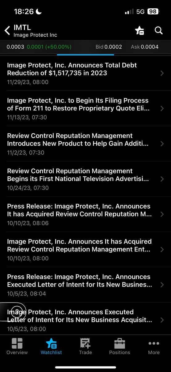 AllonielB's tweet photo. $IMTL This is gonna make you some money… https://t.co/e67Of5YxRI