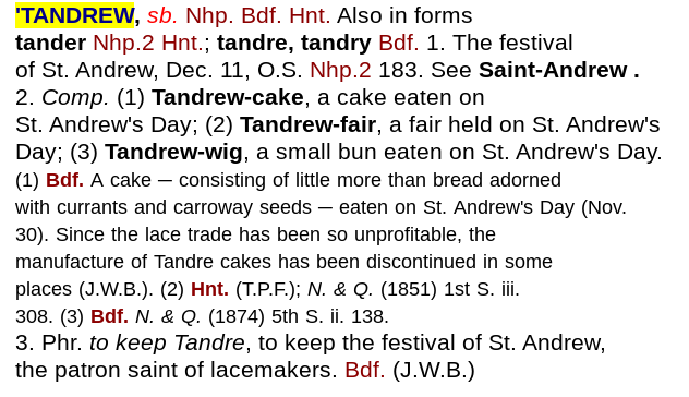 ClerkofOxford's tweet photo. In England St Andrew's Day was colloquially known as 'Tandrew' or 'Tandry', and to celebrate it was to 'keep Tandry'. Traditional foods for the day included hot elderberry wine and 'tandry wigs', a kind of soft bun https://t.co/KCmzJkM6Tl https://t.co/5emI5He3lS