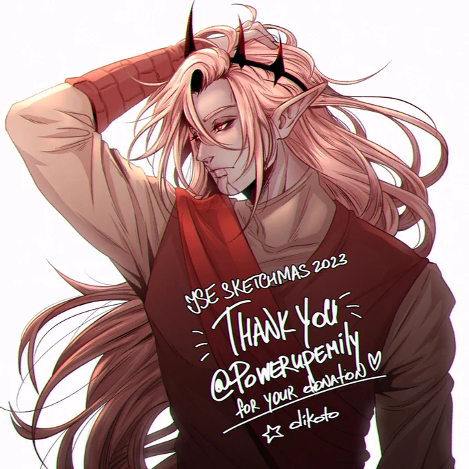 Purple tier art for  !!~Thank you for your donation!#jseSketchmas   - donate here for more art! 