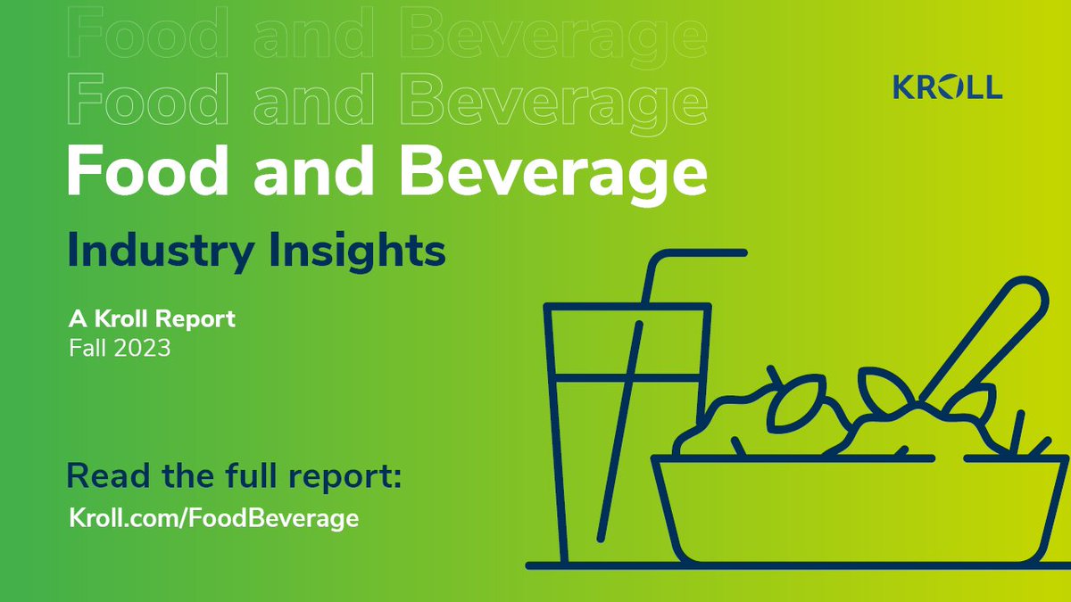 TomGroppe's tweet photo. Corporations and private equity funds continue to sit on large cash balances, ready to deploy for cash flow-generating assets. Review recent transactions in @KrollWire's Food and Beverage Industry Insights—Fall 2023 report: https://t.co/QPiAJf9du2

 #CorporateFinance #Food https://t.co/Xu0DVLpfBr