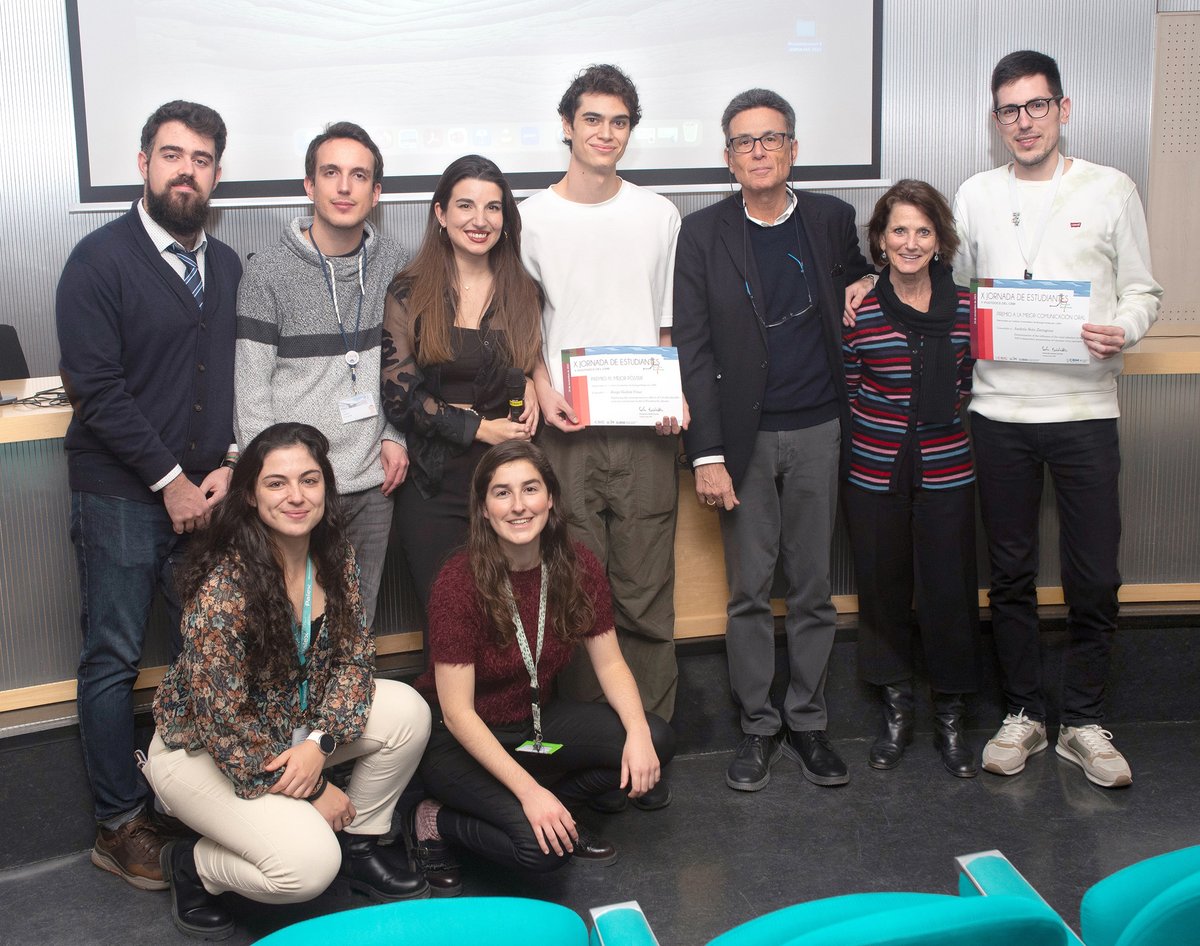 CBM_CSIC_UAM's tweet photo. What a fantastic success! Congratulations to the organising committee of the X Workshop of Students and Postdocs at the 🧬CBM, the speakers, and the winners of the awards for Best Talk &amp; Best Poster 🏆  Thank you to all the attendees for coming, and here's to many more like this! https://t.co/85QGNHLvK2