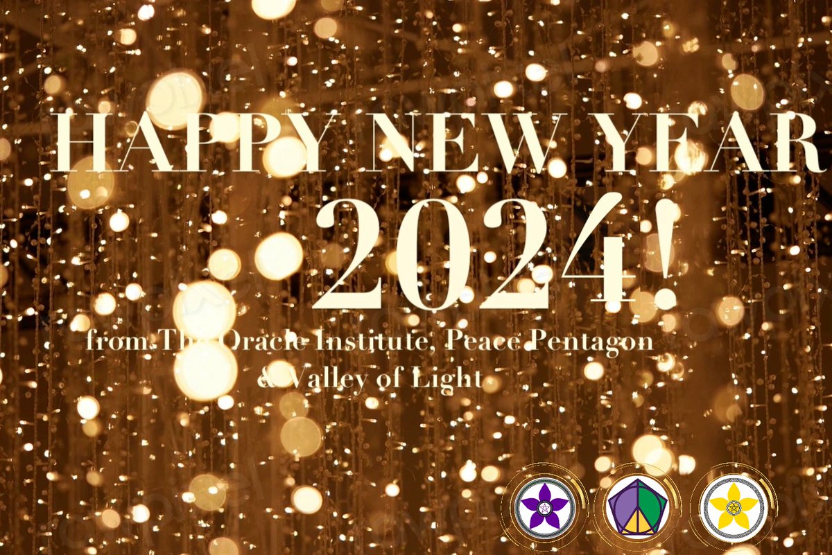 Happy #NewYear2024 from the Valley of Light community, @oracleinstituten, &amp; <a href="/Peace_Pentagon/">The Peace Pentagon</a>!

Many blessings and fortuitous resolutions for this year.
#nonprofit #holiday #newyear
